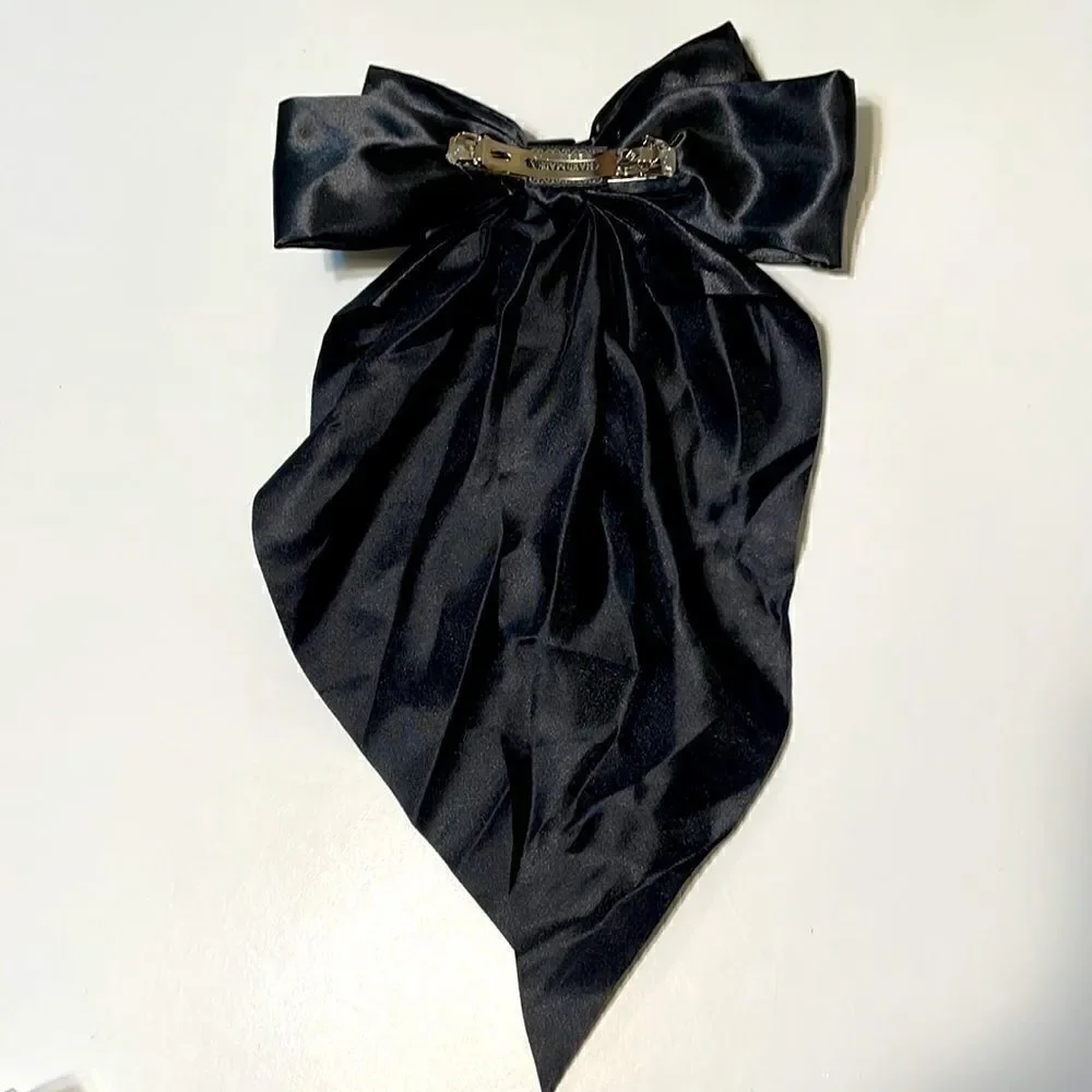 Black bow hair clip N65
